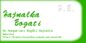 hajnalka bogati business card