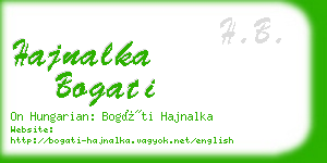 hajnalka bogati business card